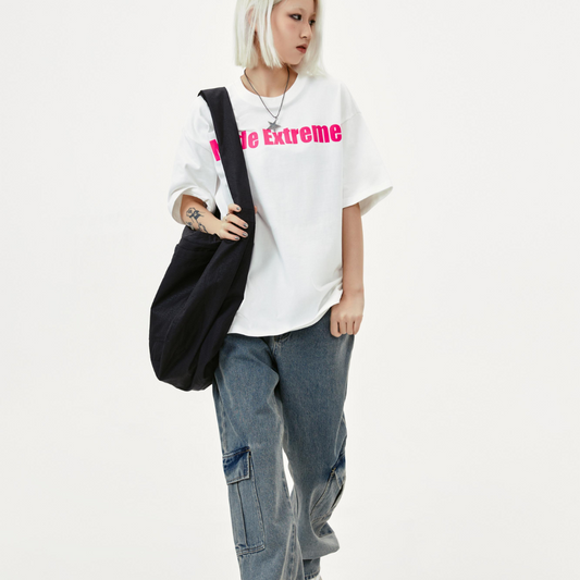 “Pink Print English” T-shirt