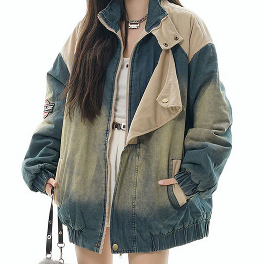 Vintage Distressed Denim Coat