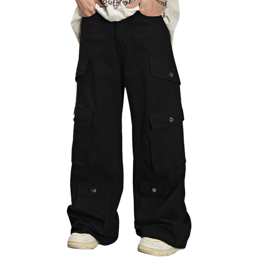 Multi-Pocket Casual Basic Jeans